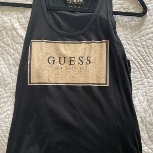 GUESS Black and Gold Tank Top